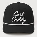 Cart Caddy Performance Rope Hat - Black w/ White